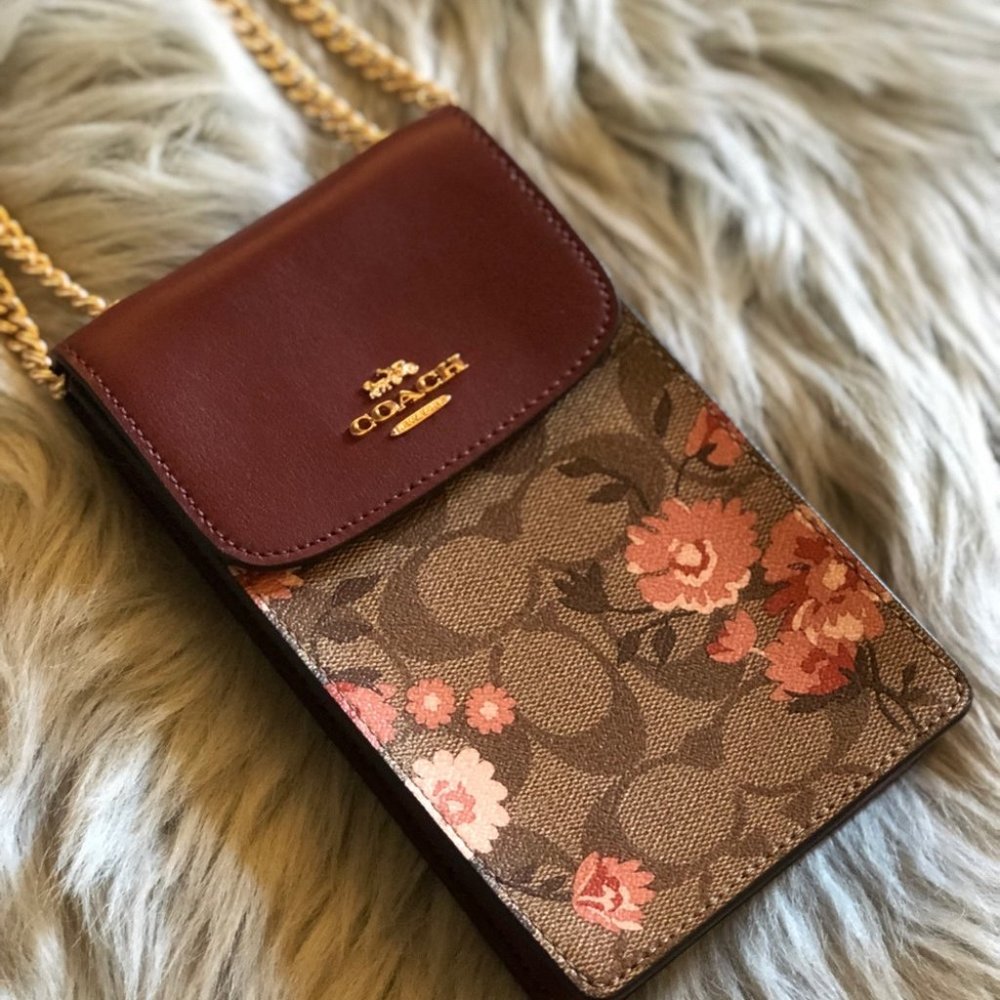 NWT Coach floral chain crossbody handbag_4